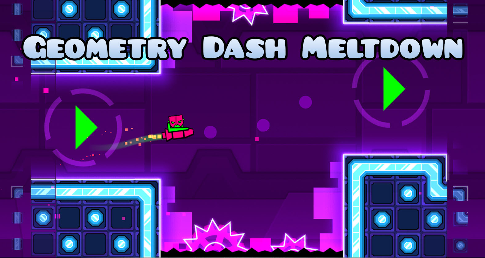 Огненный уровень в Geometry Dash Meltdown